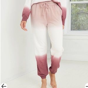 KNOX ROSE ombré joggers size medium burgundy